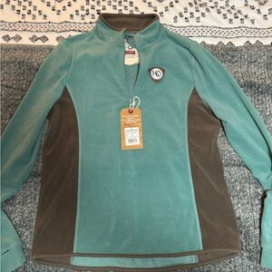 Houseware teal and gray fleece pullover.   NWT.  Size xl